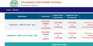 మోడల్ స్కూల్ నోటిఫికేషన్ విడుదల