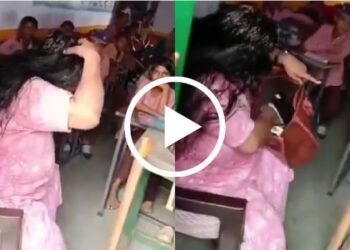 ఓ టీచరమ్మ.. క్లాస్‌ రూమ్‌లో ఇదేం పనమ్మా?