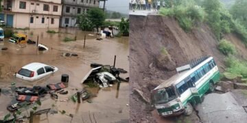 హిమాచల్‌‌లో భీకర వర్షాలు..కొట్టుకుపోయిన వాహనాలు
