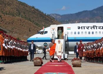 భూటాన్ లో ప్రధానికి ఘన స్వాగతం